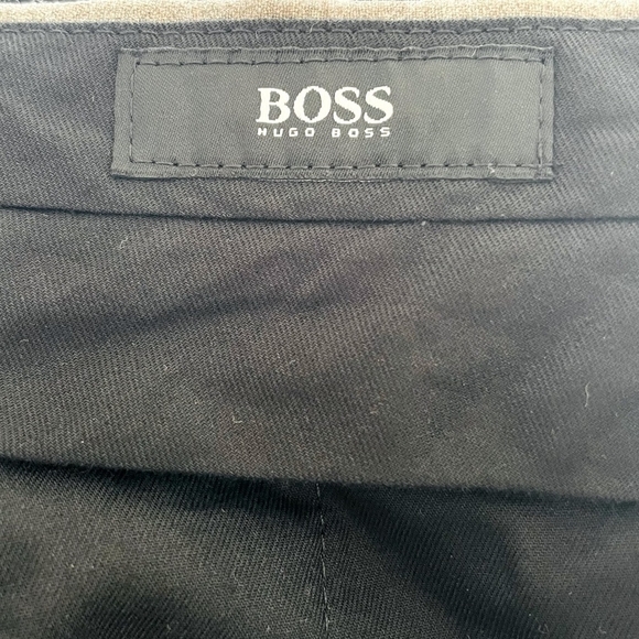 BOSS HUGO BOSS MARLOW Gray Flat Front Tailored Fit Virgin Wool Men’s Dress Pants - Picture 5 of 5